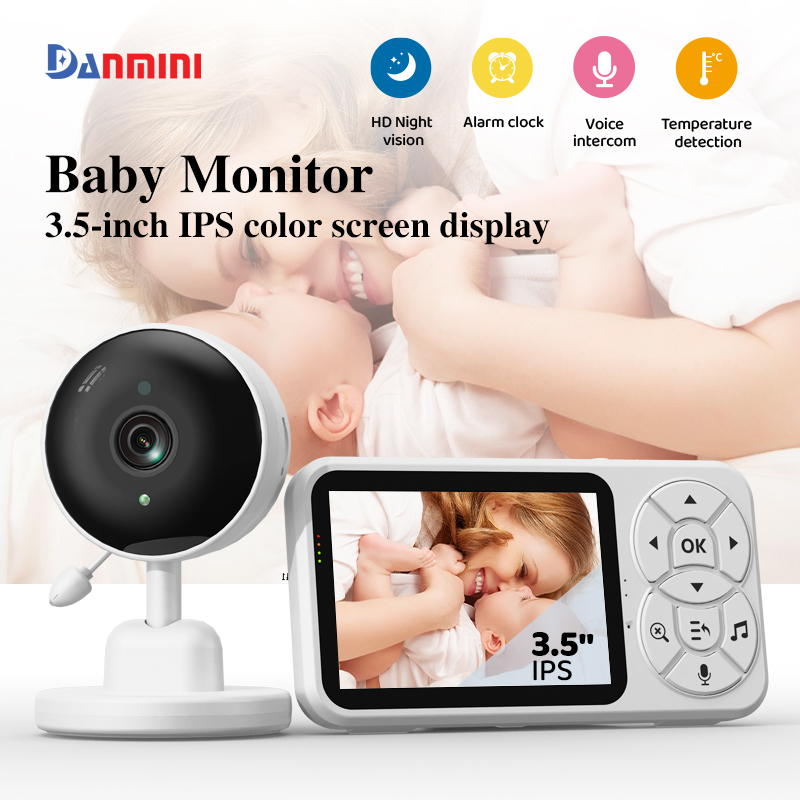 Audio Detect Music - Danmini 3.5-inch Baby Monitor Color Screen