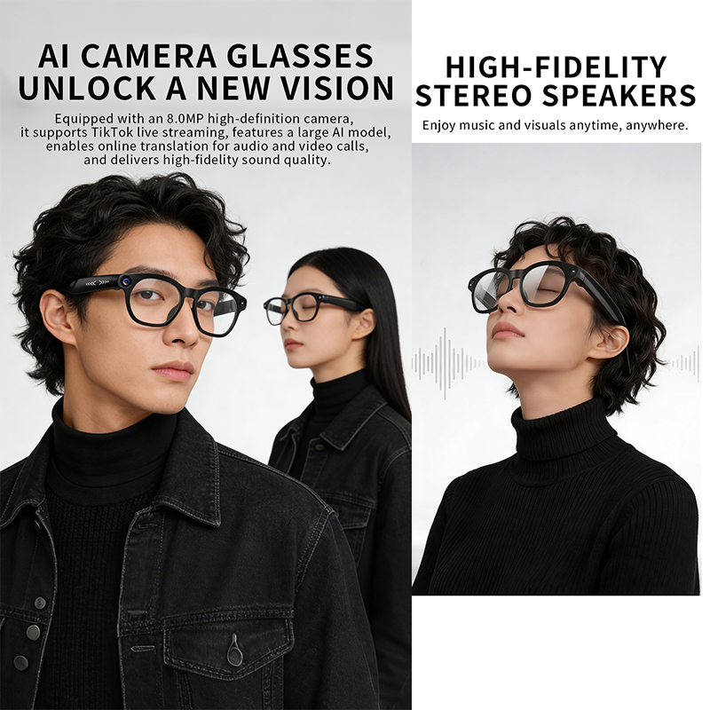 New Fashionable Smart Glasses  - огляд і ціна Audio Music To Video Ai