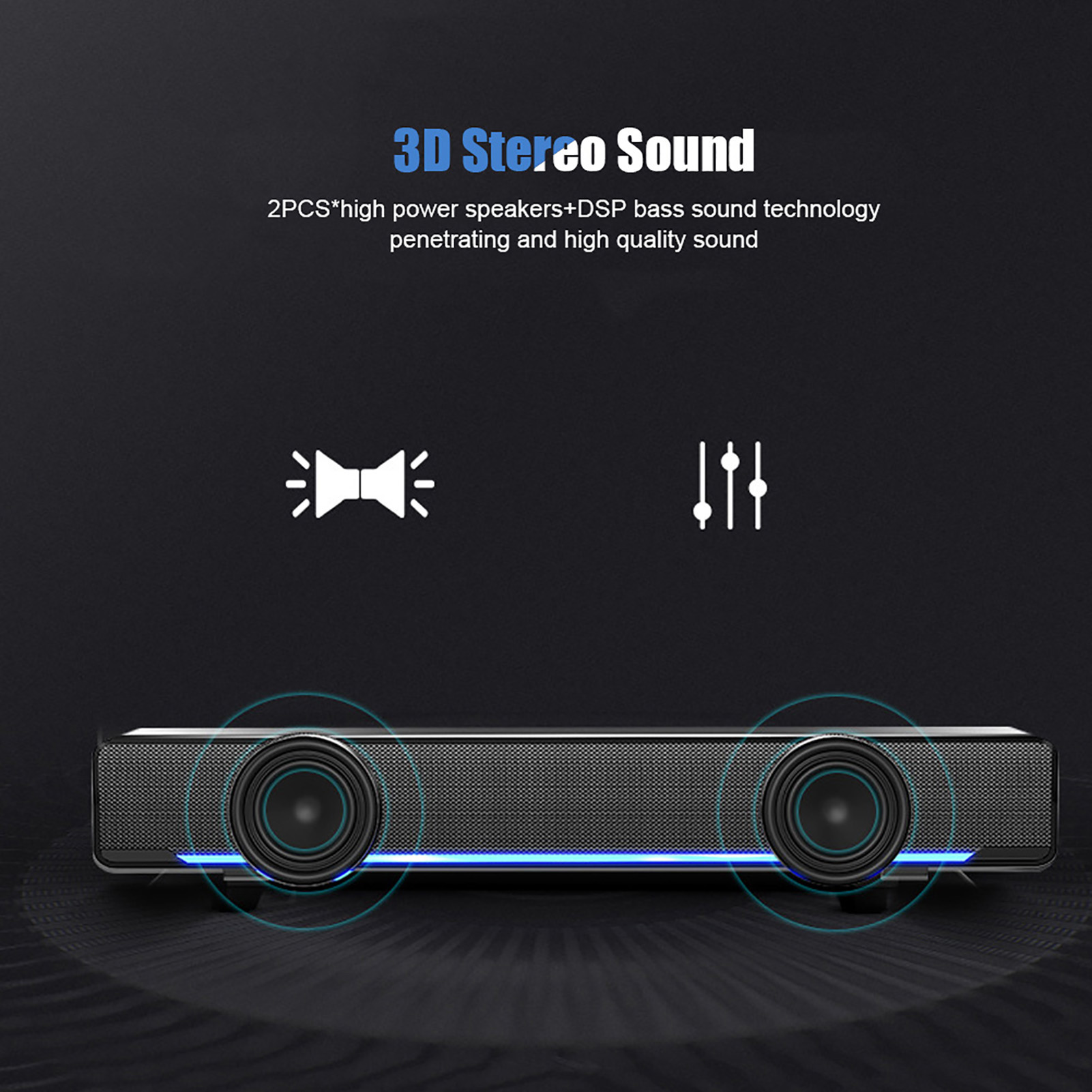 Portable Soundbar USB Wired St - огляд і ціна Audio Music Player Pc