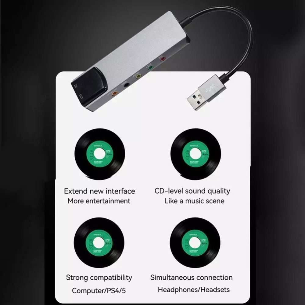 New USB Sound Card 7.1 5.1 Cha - огляд і ціна Audio Music Live