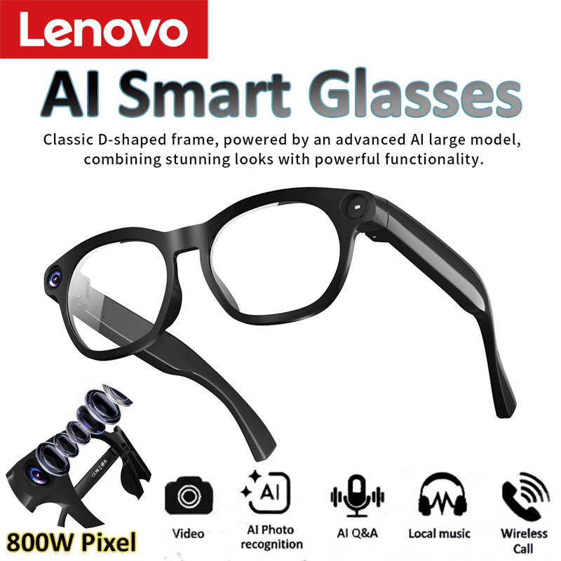 Lenovo AI Smart Glasses 8MP HD - огляд і ціна Audio Music Live