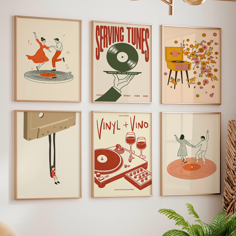 1pc Vintage Music Canvas Poste - огляд і ціна Audio Music Live