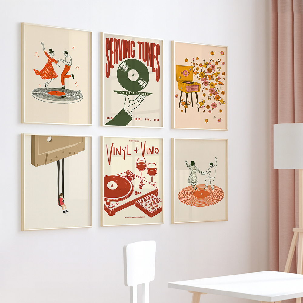 1pc Vintage Music Canvas Poste - огляд і ціна Audio Music Live
