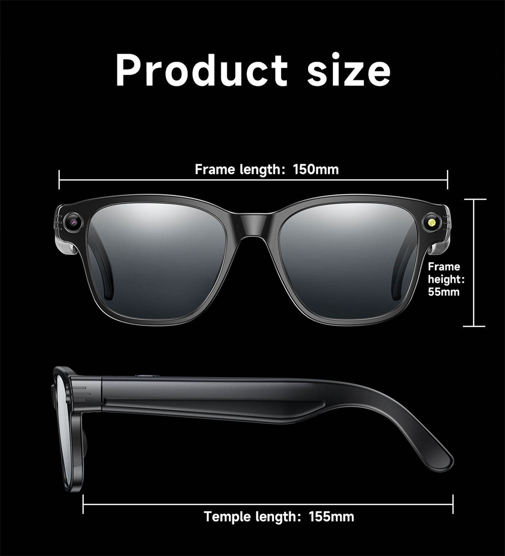 New L801 Smart Glasses 8MP 4K  - огляд і ціна Audio Music To Video Ai