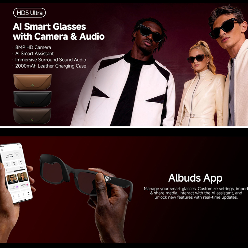2026 New AI Smart Glasses 8MP  - огляд і ціна Audio Music To Video Ai