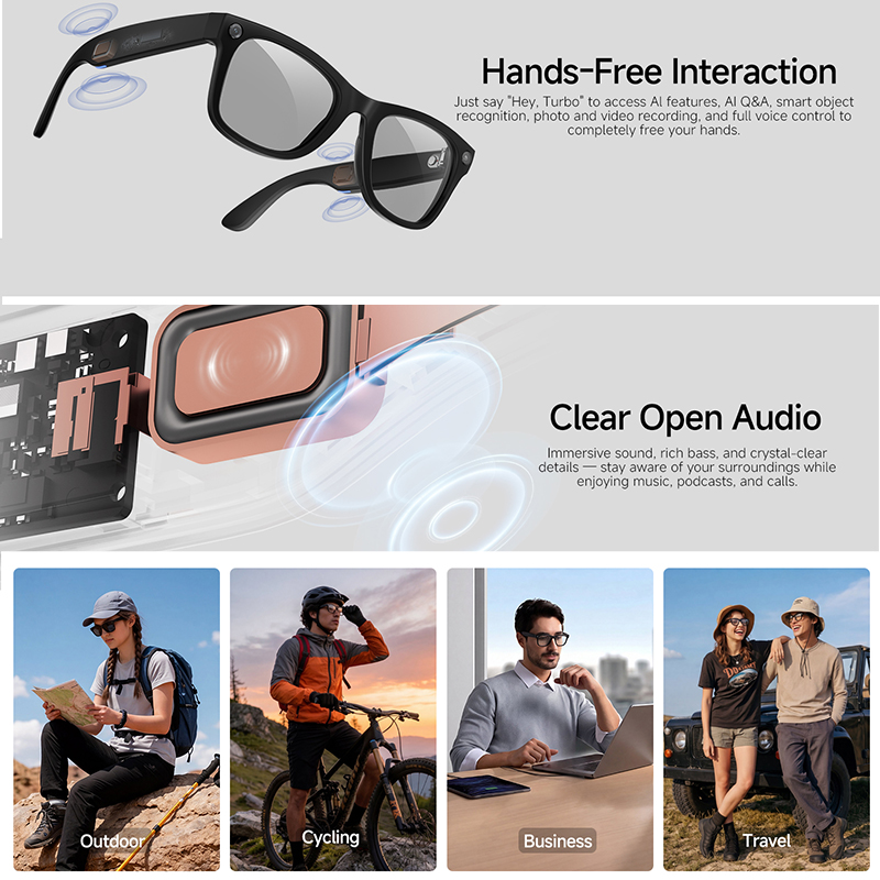 2026 New AI Smart Glasses 8MP  - огляд і ціна Audio Music To Video Ai