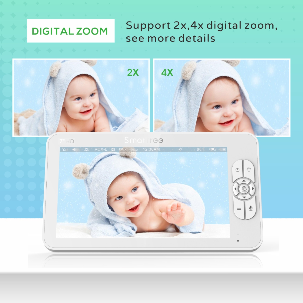 7.0 Inch HD Video Baby Monitor - огляд і ціна Audio Hd Music