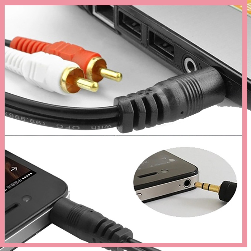 3.5mm Stereo Male Plug to 2 RC - огляд і ціна Audio Music Player Pc