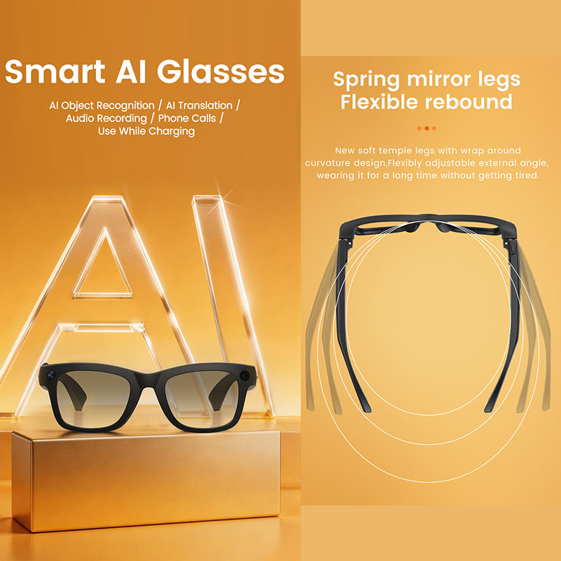 AI Smart Glasses 800W Camera A - огляд і ціна Audio Music To Video Ai