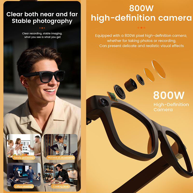 AI Smart Glasses 800W Camera A - огляд і ціна Audio Music To Video Ai