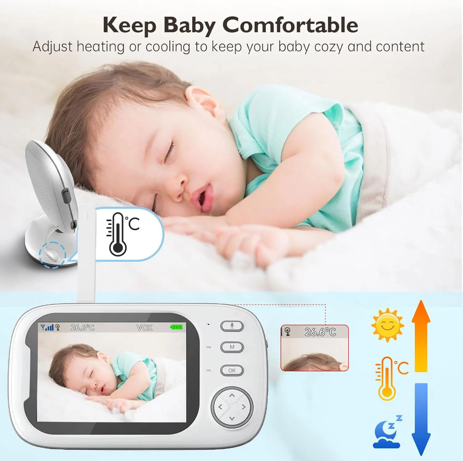 Video Baby Monitor 2.4G Mother - огляд і ціна Audio Detect Music